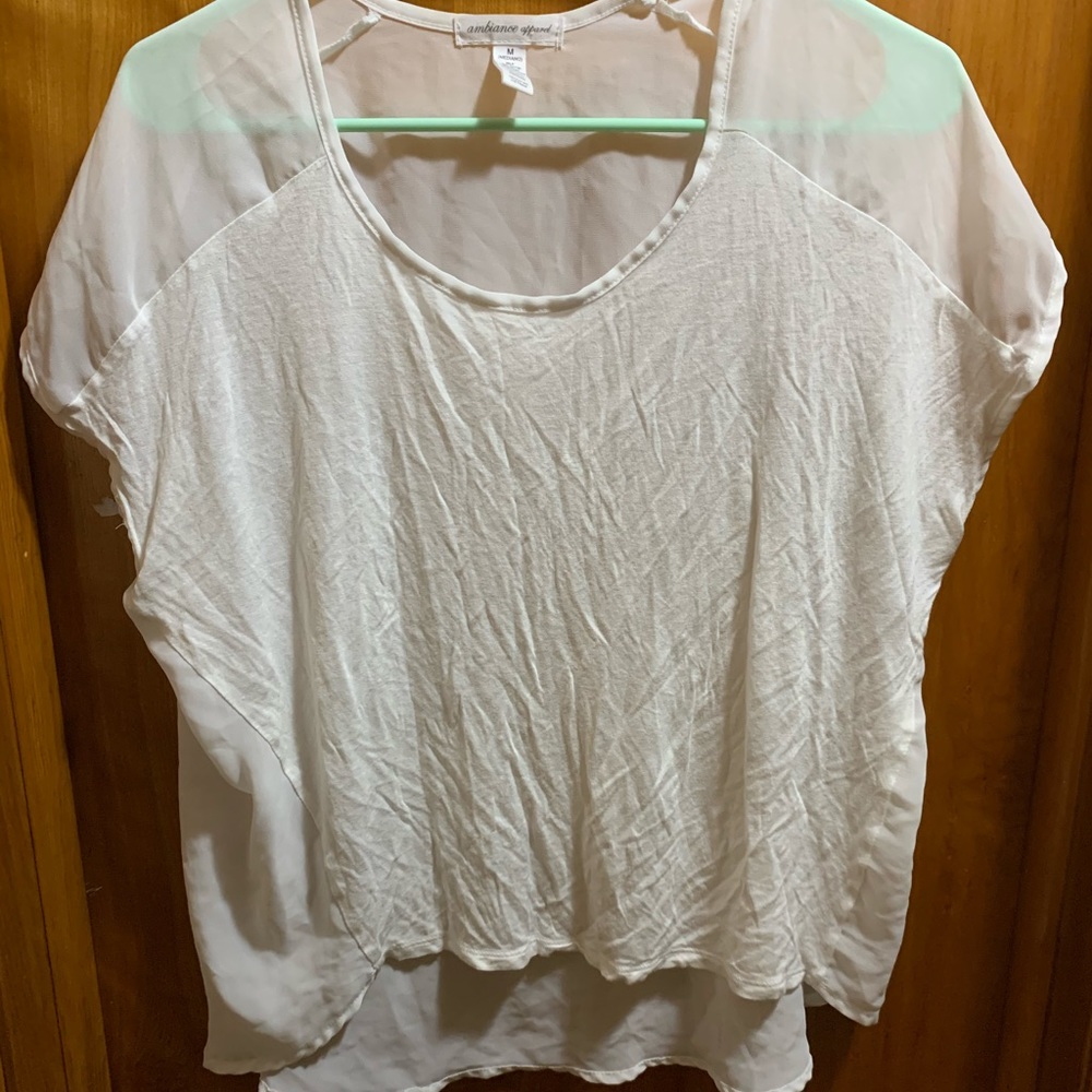 White sheer shirt